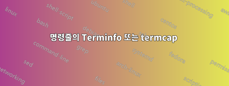 명령줄의 Terminfo 또는 termcap