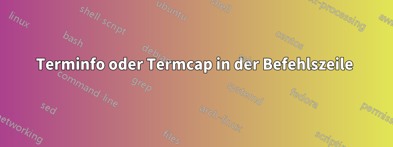 Terminfo oder Termcap in der Befehlszeile