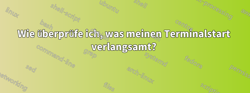 Wie überprüfe ich, was meinen Terminalstart verlangsamt?
