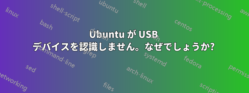 Ubuntu が USB デバイスを認識しません。なぜでしょうか?
