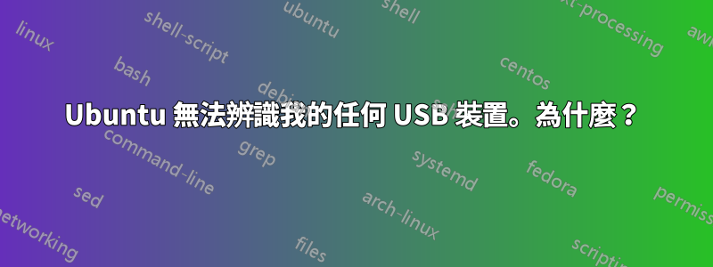 Ubuntu 無法辨識我的任何 USB 裝置。為什麼？