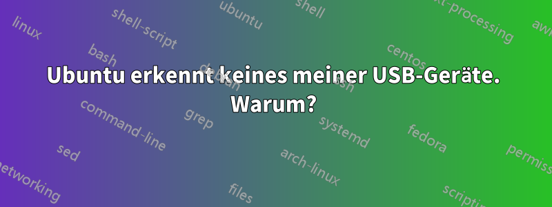 Ubuntu erkennt keines meiner USB-Geräte. Warum?