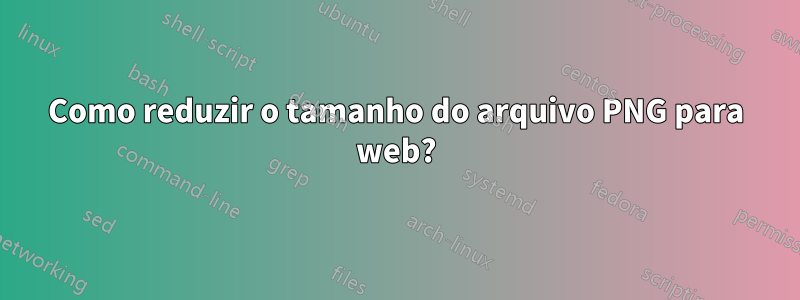 Como reduzir o tamanho do arquivo PNG para web?