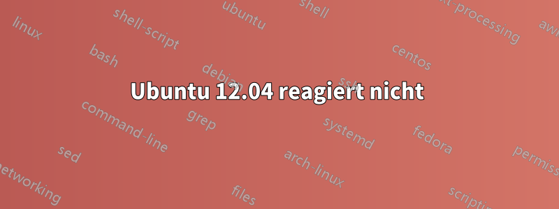 Ubuntu 12.04 reagiert nicht