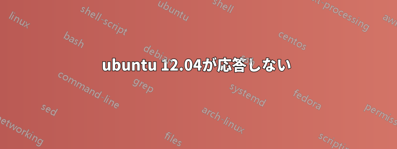 ubuntu 12.04が応答しない