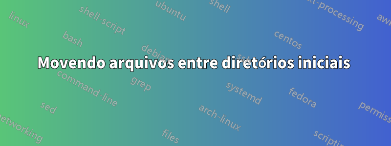 Movendo arquivos entre diretórios iniciais