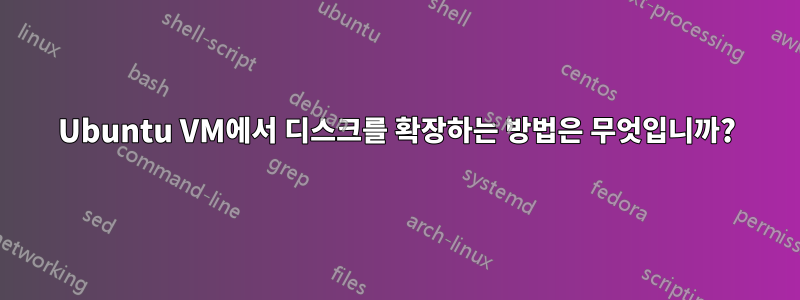 Ubuntu VM에서 디스크를 확장하는 방법은 무엇입니까?