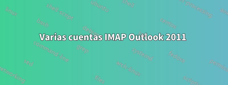 Varias cuentas IMAP Outlook 2011