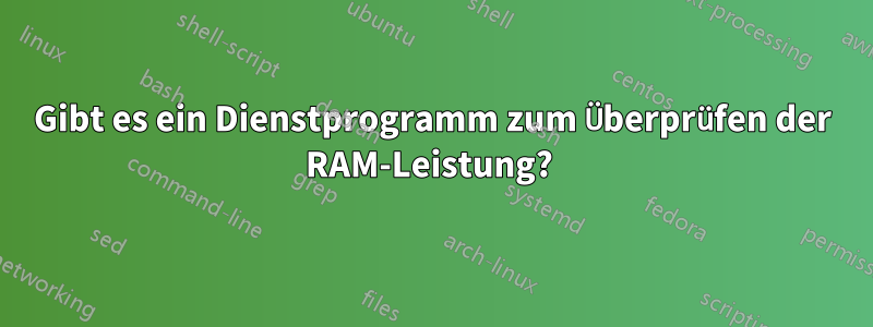 Gibt es ein Dienstprogramm zum Überprüfen der RAM-Leistung? 