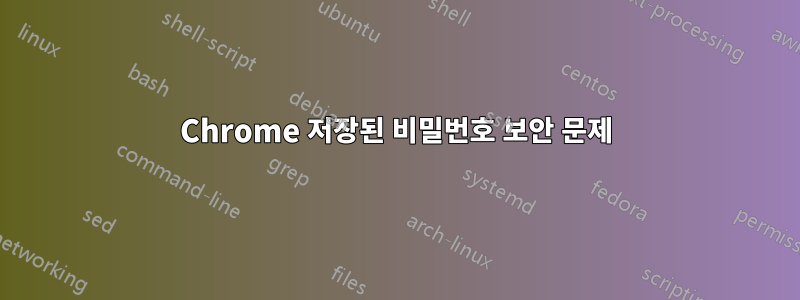 Chrome 저장된 비밀번호 보안 문제