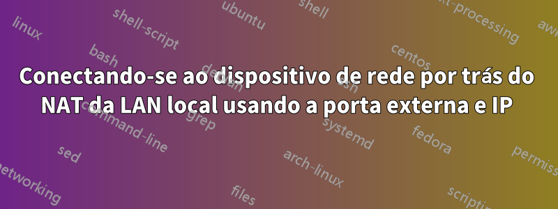 Conectando-se ao dispositivo de rede por trás do NAT da LAN local usando a porta externa e IP