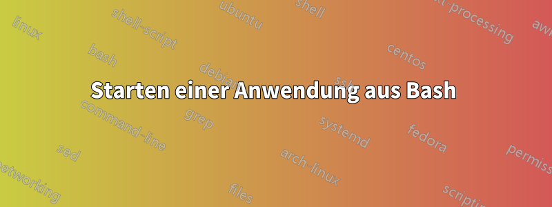 Starten einer Anwendung aus Bash