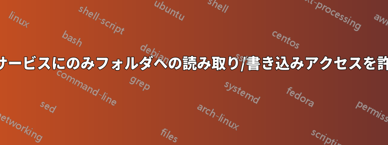 特定のサービスにのみフォルダへの読み取り/書き込みアクセスを許可する