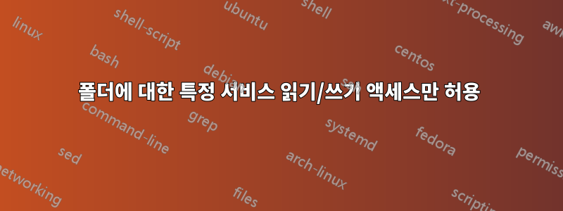 폴더에 대한 특정 서비스 읽기/쓰기 액세스만 허용