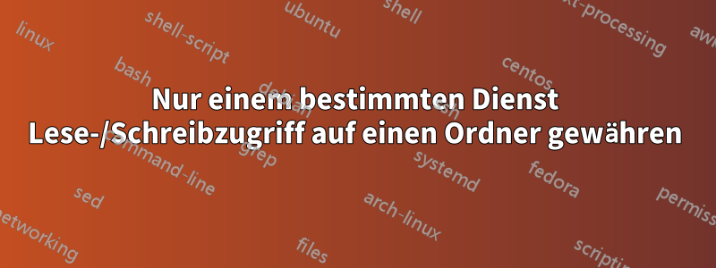 Nur einem bestimmten Dienst Lese-/Schreibzugriff auf einen Ordner gewähren