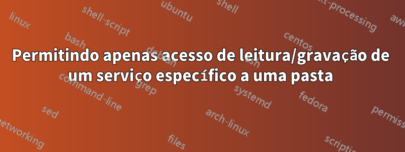 Permitindo apenas acesso de leitura/gravação de um serviço específico a uma pasta