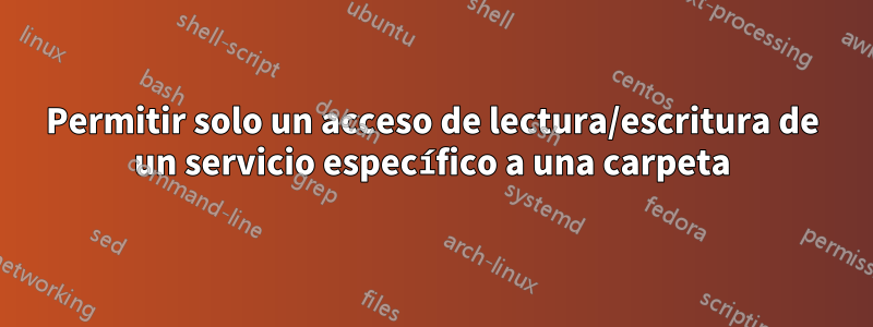 Permitir solo un acceso de lectura/escritura de un servicio específico a una carpeta