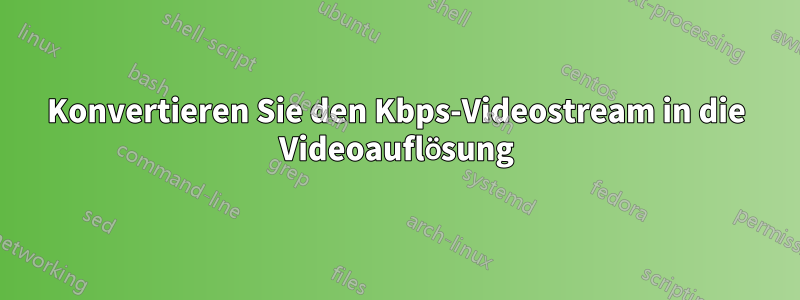 Konvertieren Sie den Kbps-Videostream in die Videoauflösung
