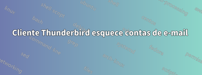 Cliente Thunderbird esquece contas de e-mail