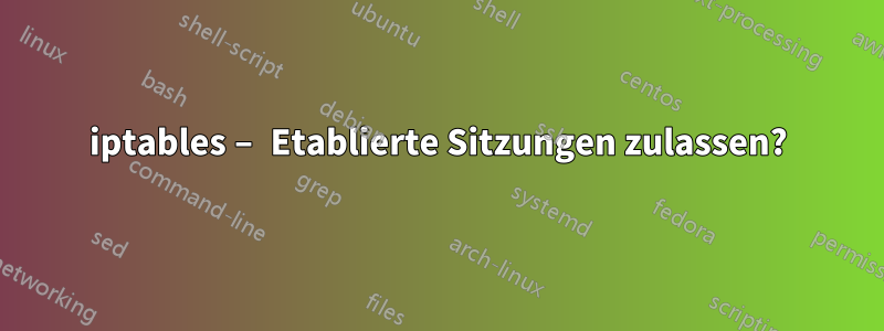 iptables – Etablierte Sitzungen zulassen?