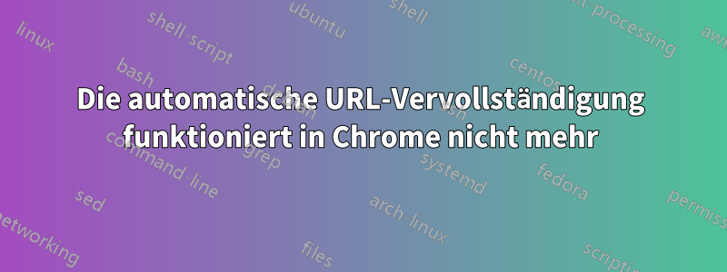 Die automatische URL-Vervollständigung funktioniert in Chrome nicht mehr