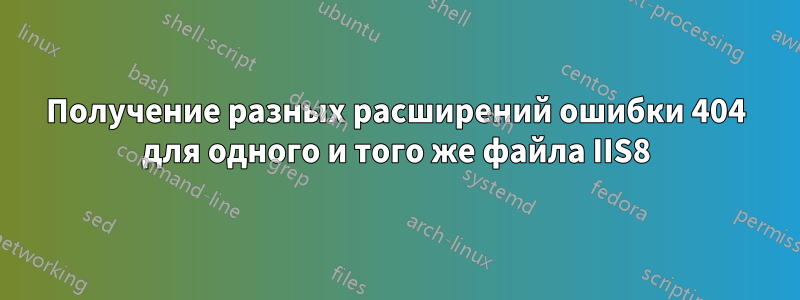 Получение разных расширений ошибки 404 для одного и того же файла IIS8