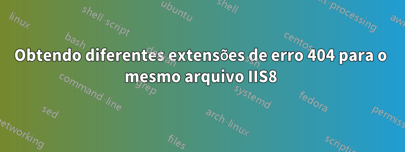 Obtendo diferentes extensões de erro 404 para o mesmo arquivo IIS8