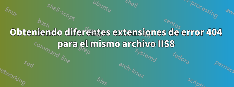 Obteniendo diferentes extensiones de error 404 para el mismo archivo IIS8