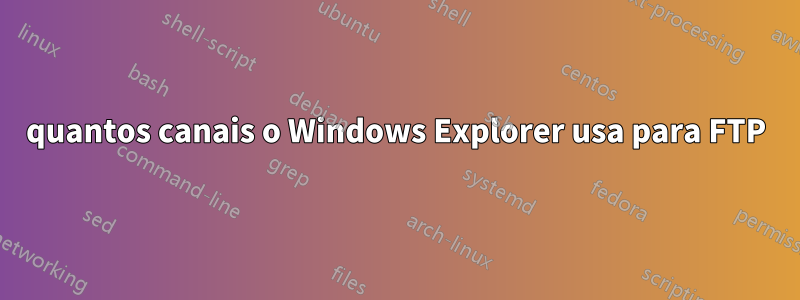 quantos canais o Windows Explorer usa para FTP