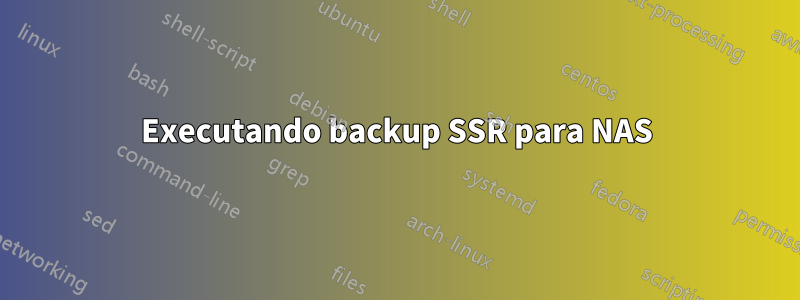 Executando backup SSR para NAS