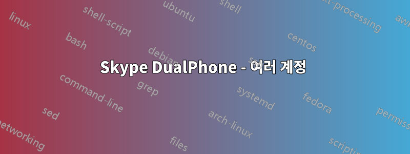 Skype DualPhone - 여러 계정
