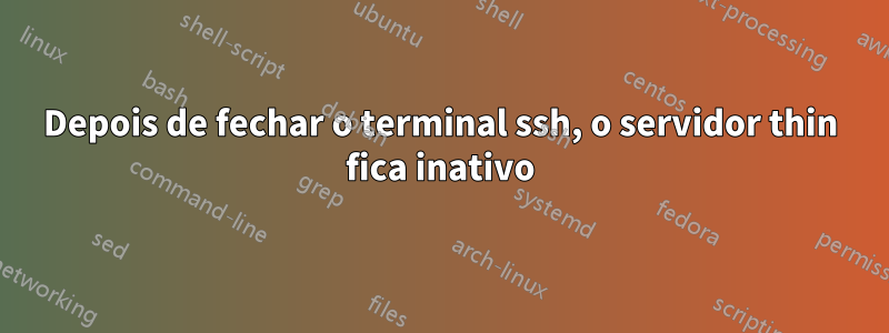 Depois de fechar o terminal ssh, o servidor thin fica inativo
