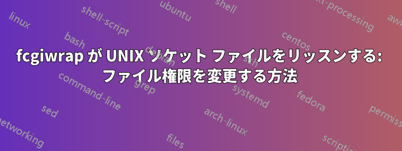 fcgiwrap が UNIX ソケット ファイルをリッスンする: ファイル権限を変更する方法