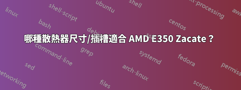 哪種散熱器尺寸/插槽適合 AMD E350 Zacate？