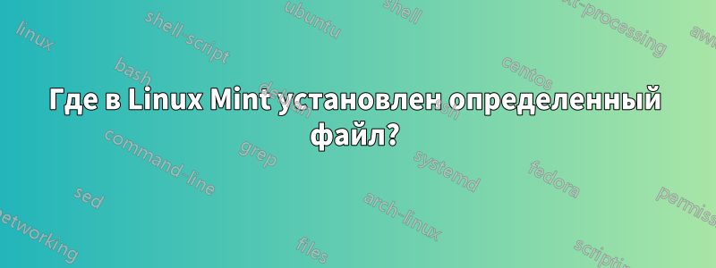 Где в Linux Mint установлен определенный файл?