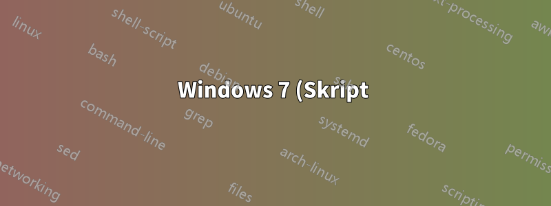 Windows 7 (Skript): Vordefinierte Ordnerstruktur erstellen