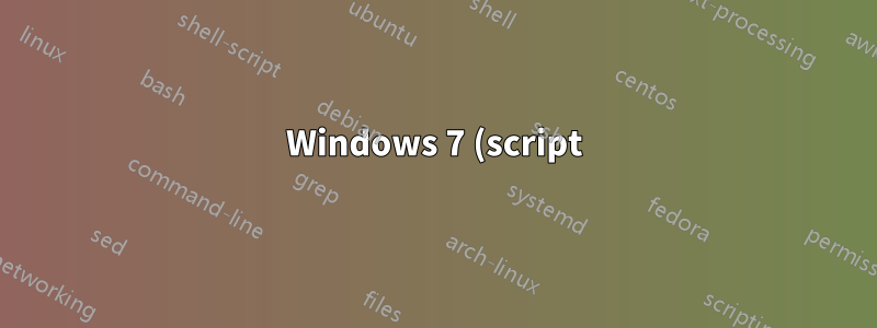 Windows 7 (script): Crie uma estrutura de pastas predefinida