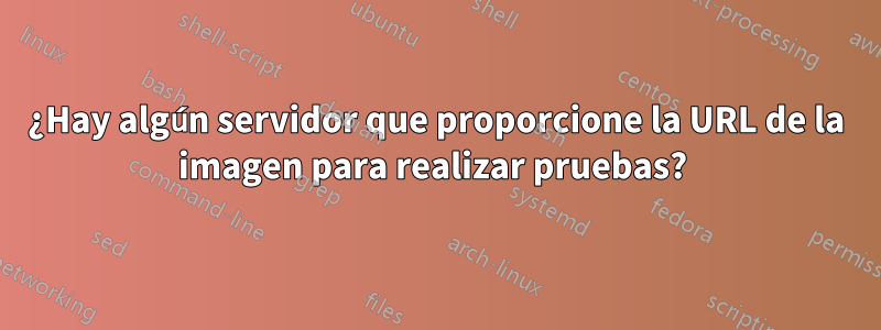 ¿Hay algún servidor que proporcione la URL de la imagen para realizar pruebas? 