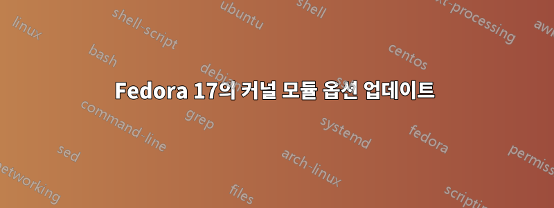 Fedora 17의 커널 모듈 옵션 업데이트