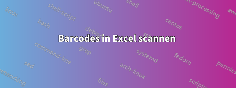 Barcodes in Excel scannen