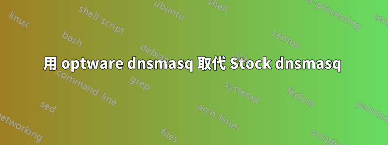 用 optware dnsmasq 取代 Stock dnsmasq