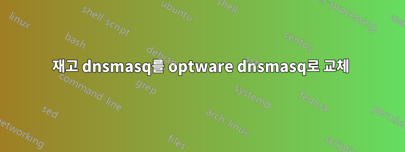 재고 dnsmasq를 optware dnsmasq로 교체