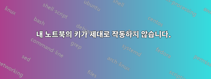 내 노트북의 키가 제대로 작동하지 않습니다. 