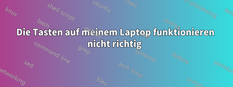 Die Tasten auf meinem Laptop funktionieren nicht richtig 