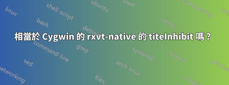 相當於 Cygwin 的 rxvt-native 的 titeInhibit 嗎？