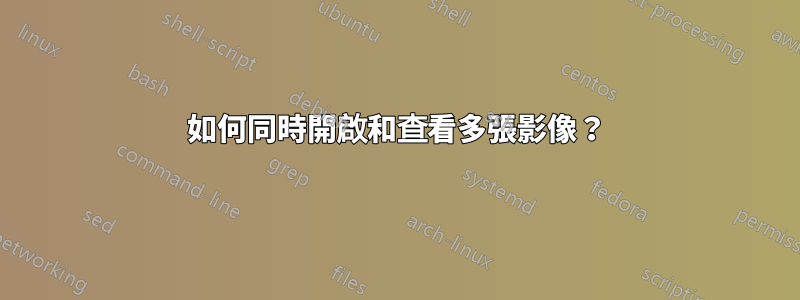 如何同時開啟和查看多張影像？