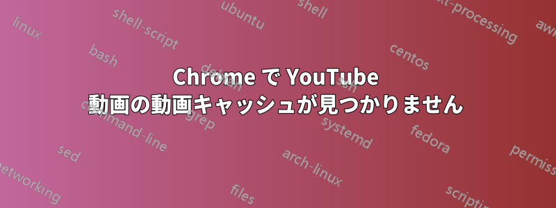 Chrome で YouTube 動画の動画キャッシュが見つかりません