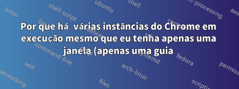Por que há várias instâncias do Chrome em execução mesmo que eu tenha apenas uma janela (apenas uma guia) aberta?