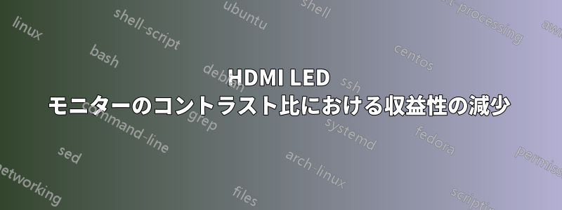 HDMI LED モニターのコントラスト比における収益性の減少