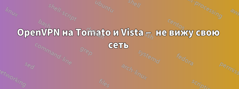 OpenVPN на Tomato и Vista — не вижу свою сеть